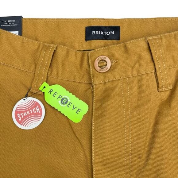 NWT BRIXTON Men's Choice Chino Slim Pant Sz 28 X 32 Golden Brown - Picture 4 of 7